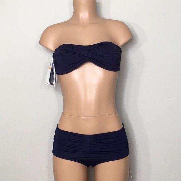 Anne Cole multi-way navy bikini. S/XS. NWT - Picture 8 of 16